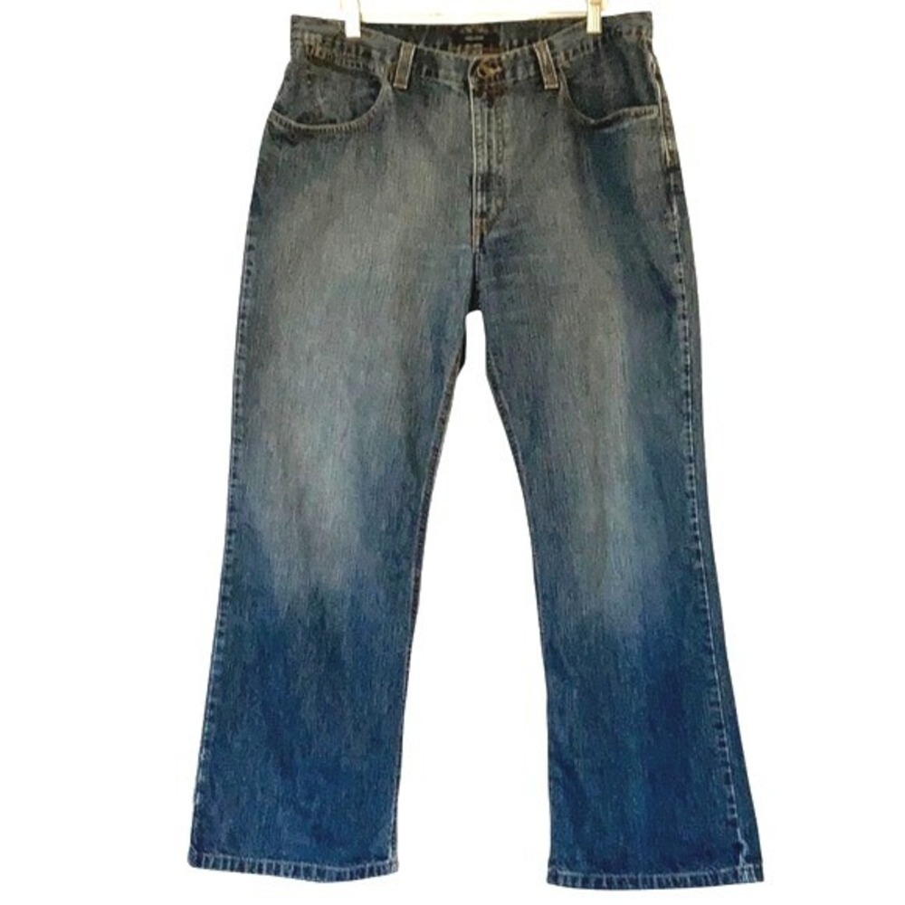 Claiborne Mens Straight Leg Blue Jeans Medium Wash 36x30